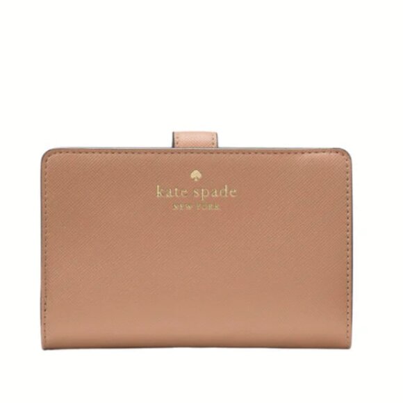Kate Spade New York Schuyler Medium Compact Bifold Wallet - Light Fawn - Picture 1 of 3